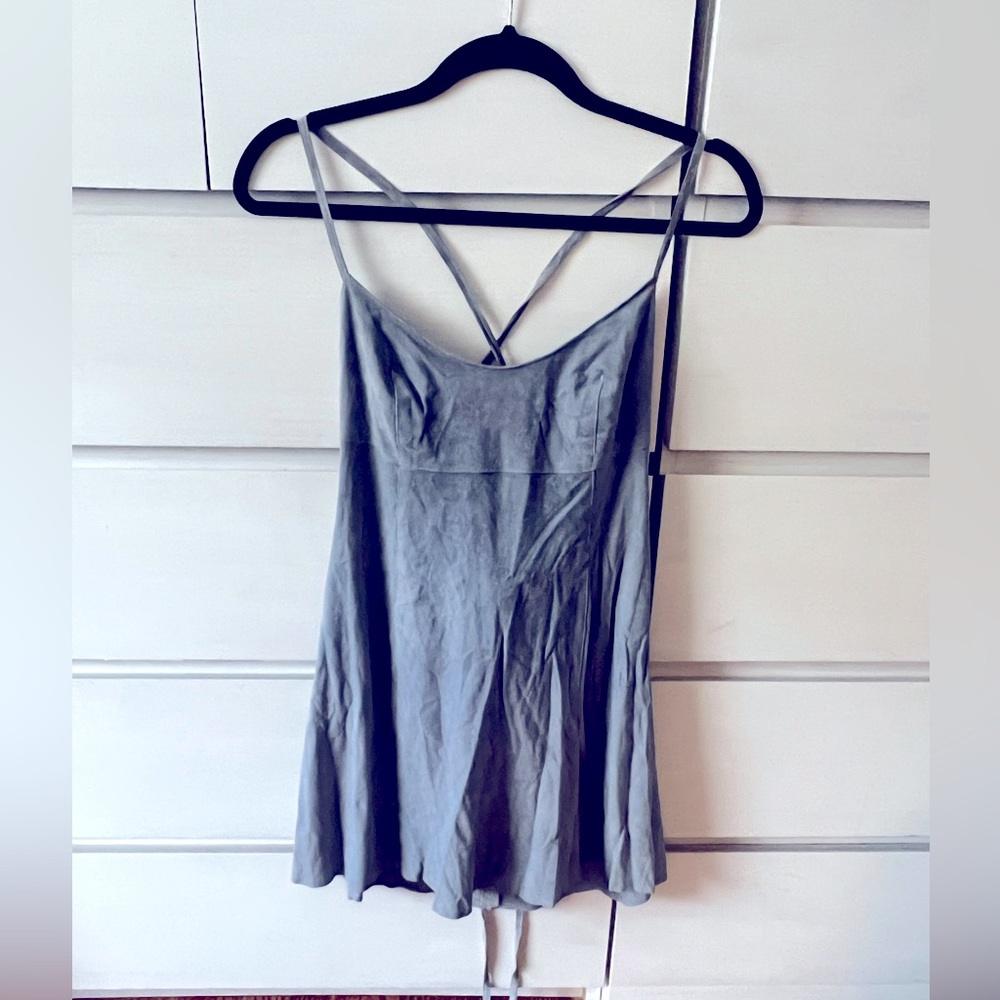 VINTAGE | Plein Sud Strappy Suede Dress Sz.40/8